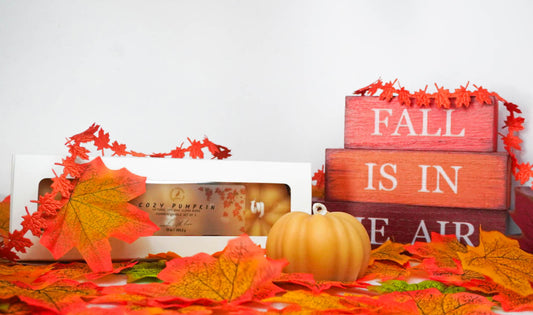 Cozy Fall Glow Pumpkin Candle Set of 3 – Natural Soy and Coconut Wax Candles | Featherand Fall Collection 🎃 Autumn Home Décor & Gifts