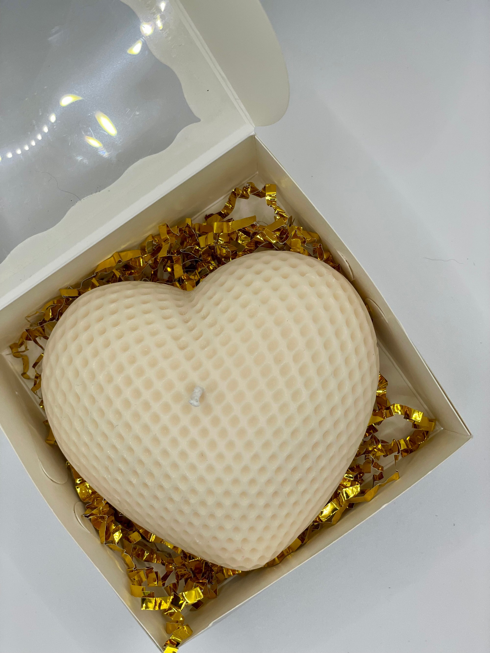 Warm Heart (custom order) Large Woven Heart Candle – 7 oz Pillar | Personalized Color & Fragrance