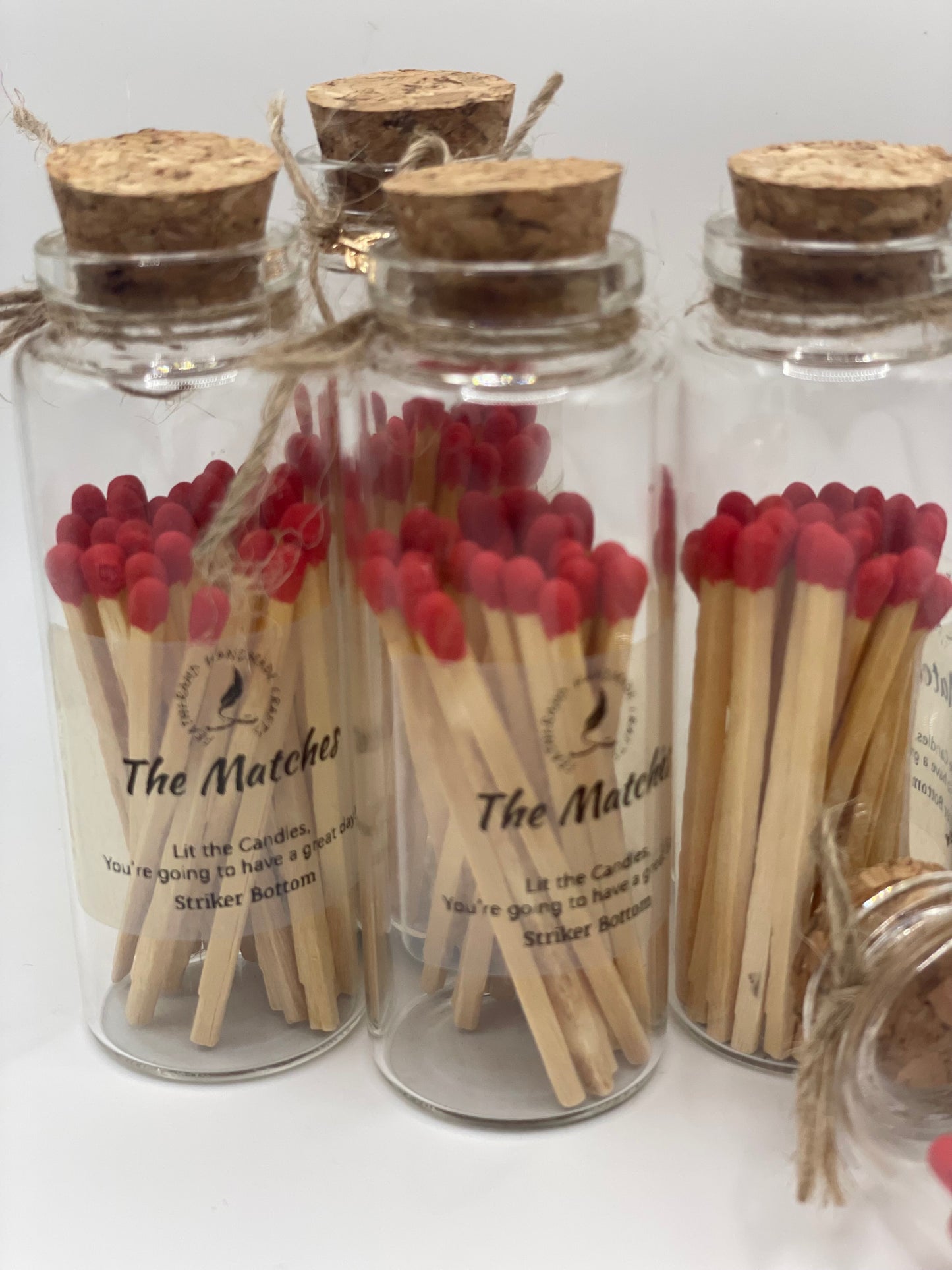 Red Head Matches – Glass bottle with Cork Top (25 Count)