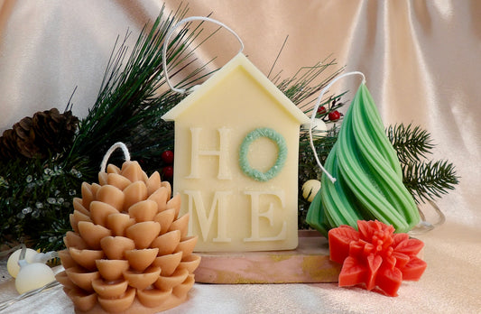 Cozy Winter Home Candle Set – 4-Piece Holiday Collection | Decorative Holiday Candles