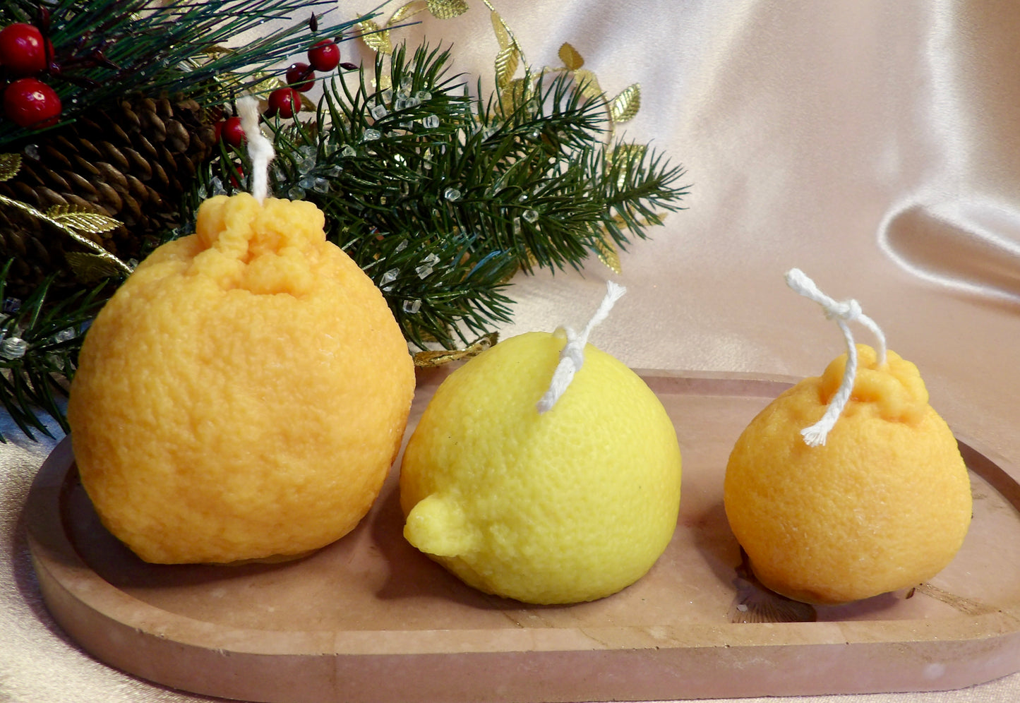 Orange Spice – Citrus Trio Decorative Holiday Candle Set
