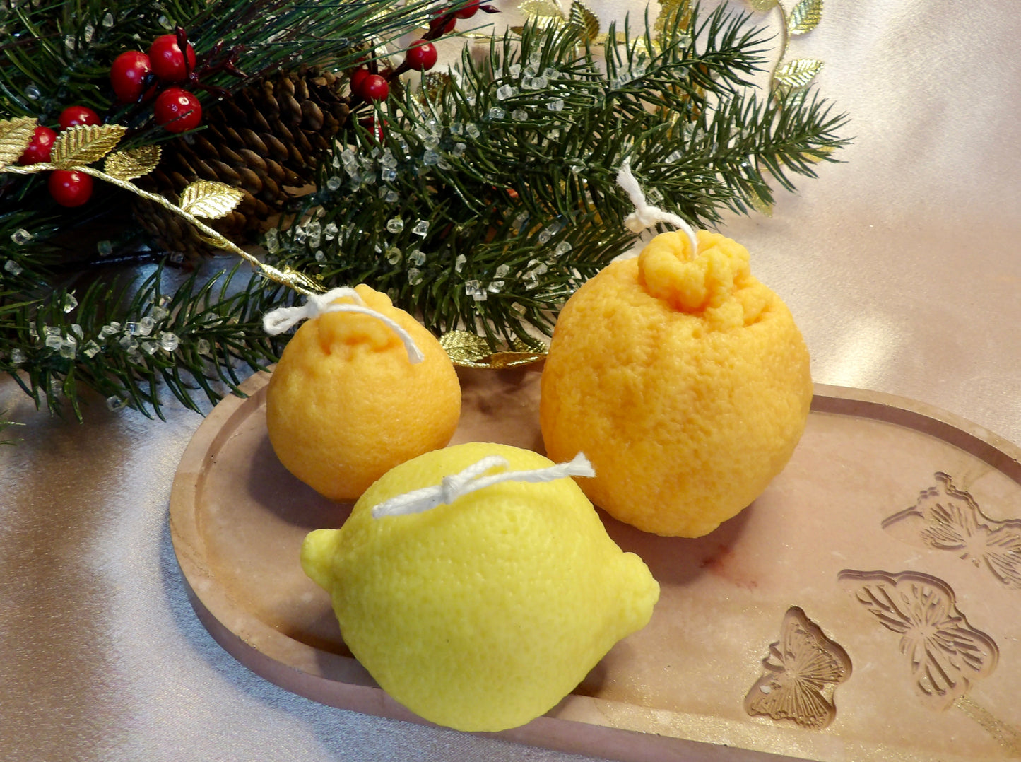 Orange Spice – Citrus Trio Decorative Holiday Candle Set