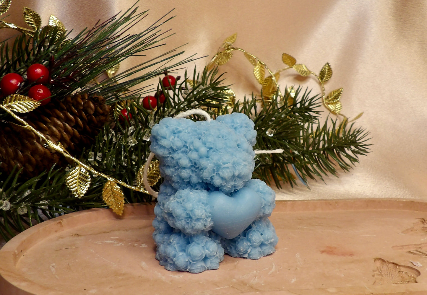 Rose Bear Candle Collection – Large & Mini Options|| Personalized Color & Fragrance