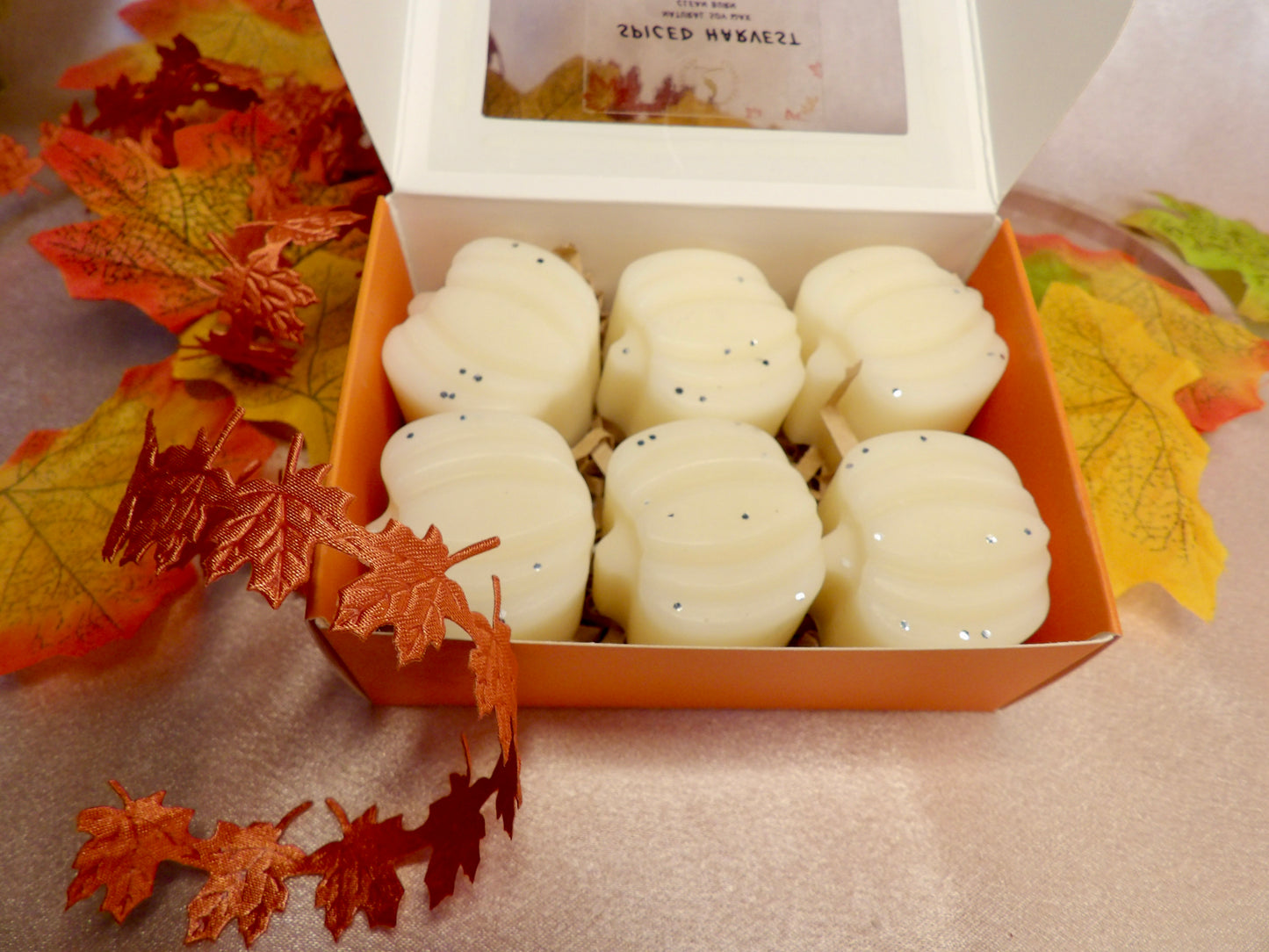 Mini Pumpkin Wax Melts - Fall Collection Hand-Poured Natural  Soy /Coconut Wax Clean Burning Fragrance Oils for Cozy Autumn Vibes