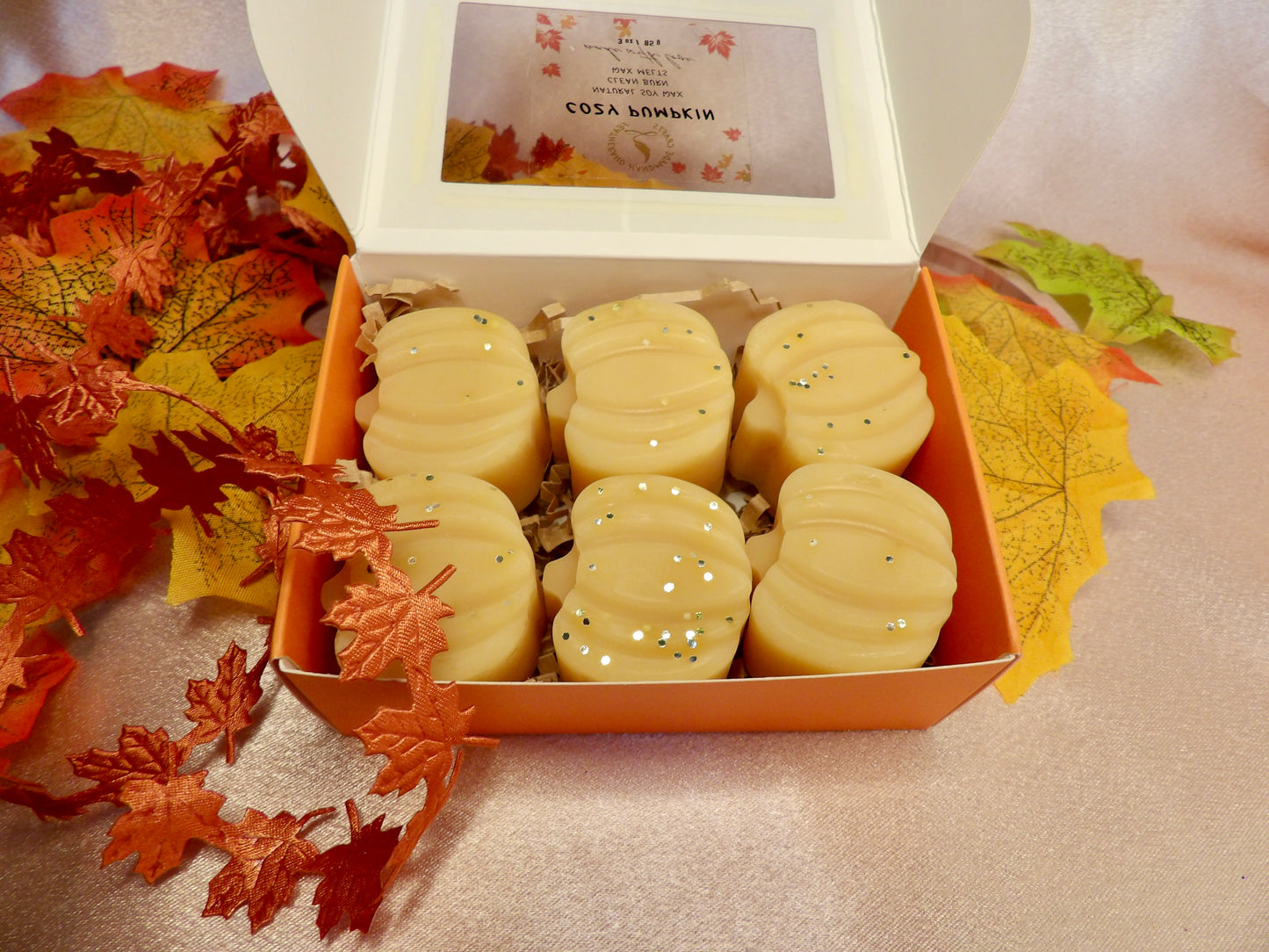 Mini Pumpkin Wax Melts - Fall Collection Hand-Poured Natural  Soy /Coconut Wax Clean Burning Fragrance Oils for Cozy Autumn Vibes