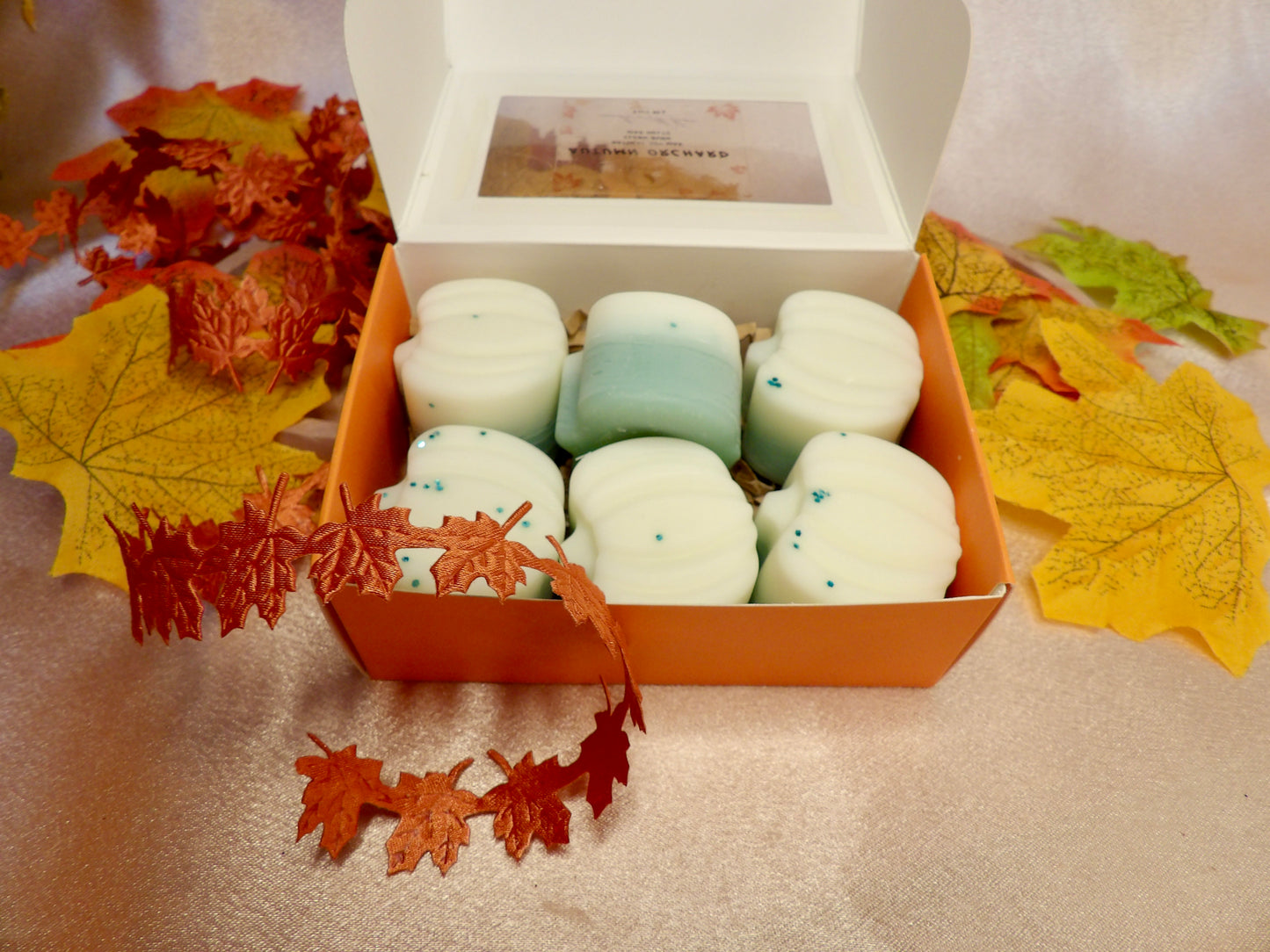 Mini Pumpkin Wax Melts - Fall Collection Hand-Poured Natural  Soy /Coconut Wax Clean Burning Fragrance Oils for Cozy Autumn Vibes