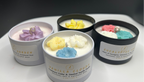 Mini Featherand Signature Candle 4 oz · Hand-Poured · Floral Accent