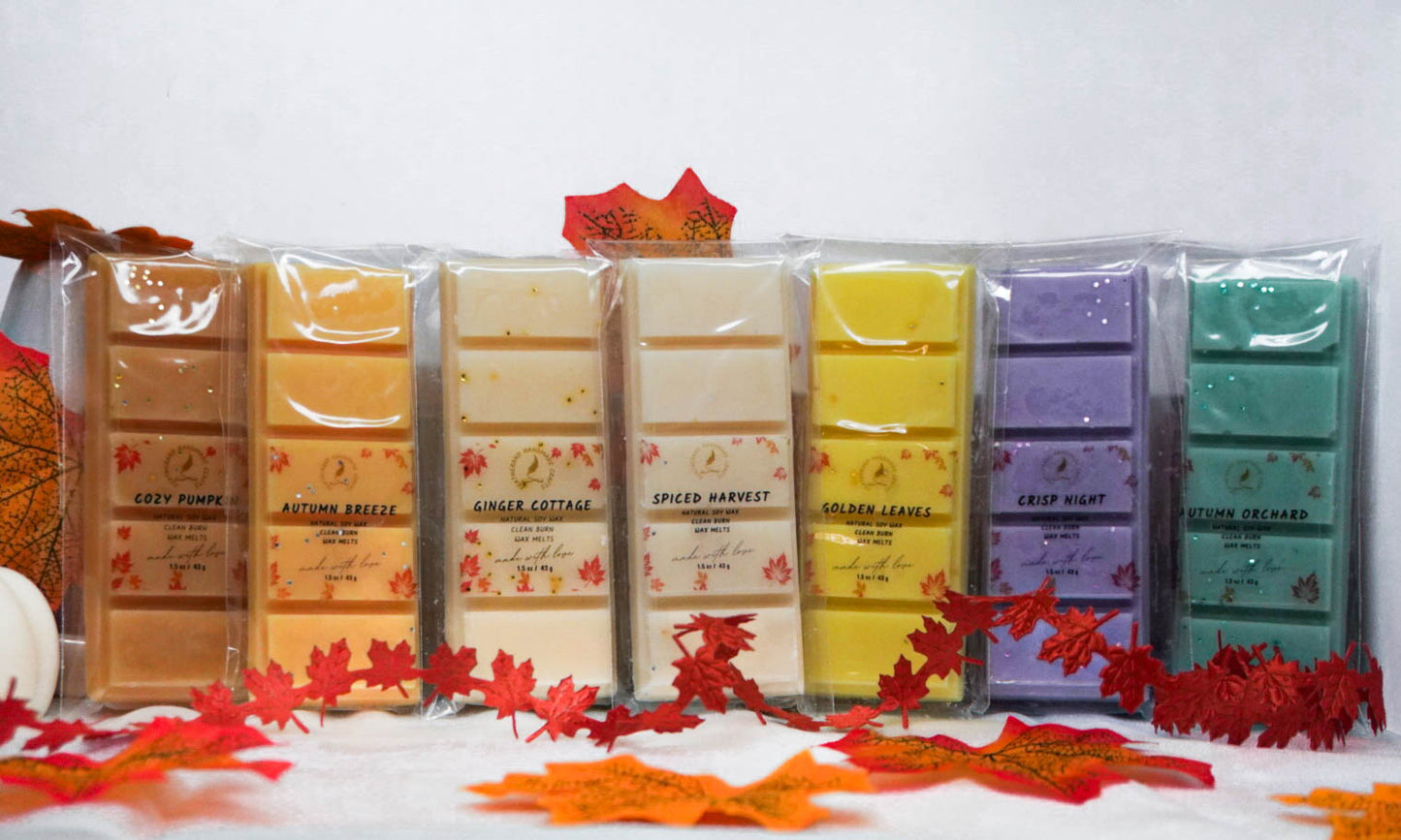 Autumn Snap Bar Wax Melts – Natural Soy & Clean Burn Fragrance Oils