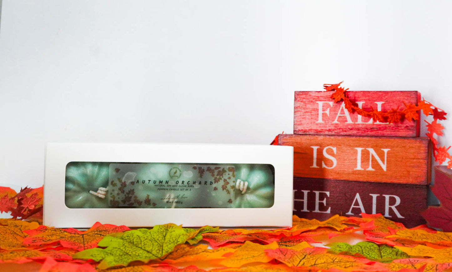 Cozy Fall Glow Pumpkin Candle Set of 3 – Natural Soy and Coconut Wax Candles | Featherand Fall Collection 🎃 Autumn Home Décor & Gifts