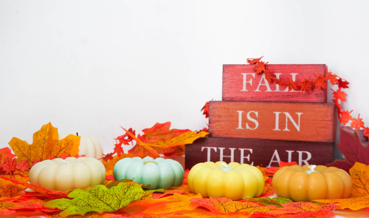 Harvest Harmony 4-Pack – Pumpkin Patch & Petals Mini Candle Set | Natural Soy & Coconut Wax Candles 🎃 Autumn Gift Collection