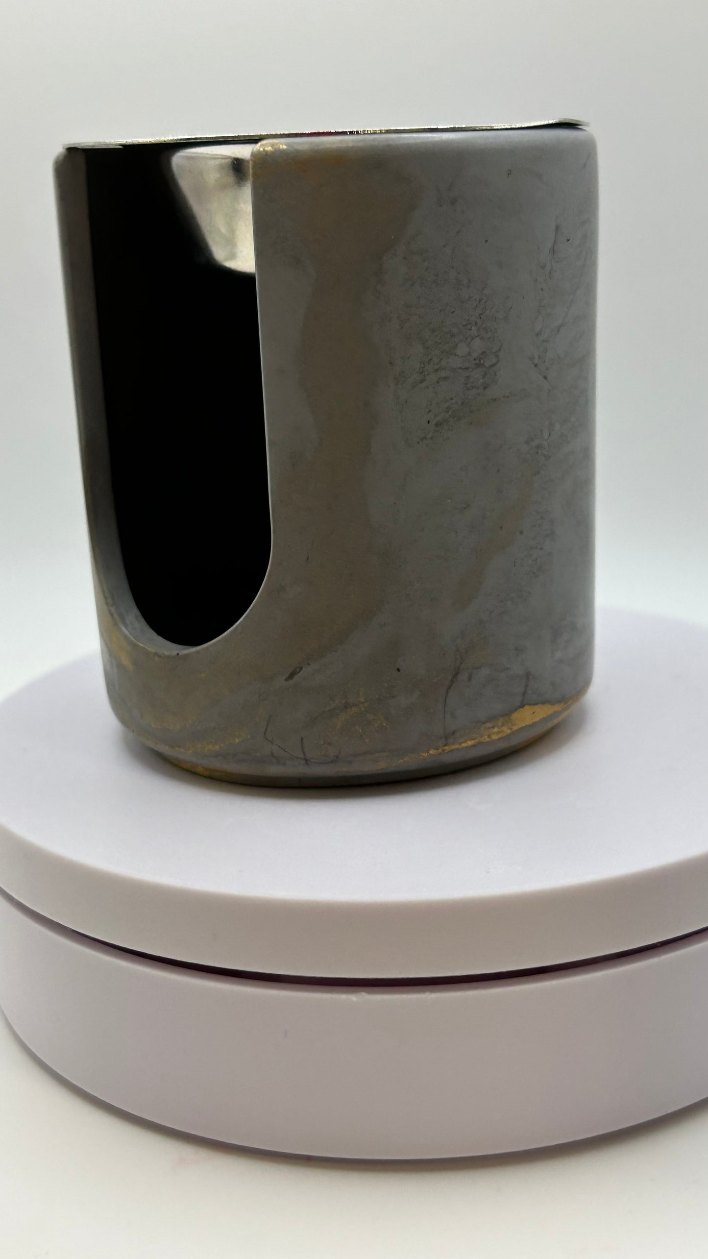 Gilded Gray Tealight Burner