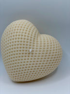 Warm Heart (custom order) Large Woven Heart Candle – 7 oz Pillar | Personalized Color & Fragrance