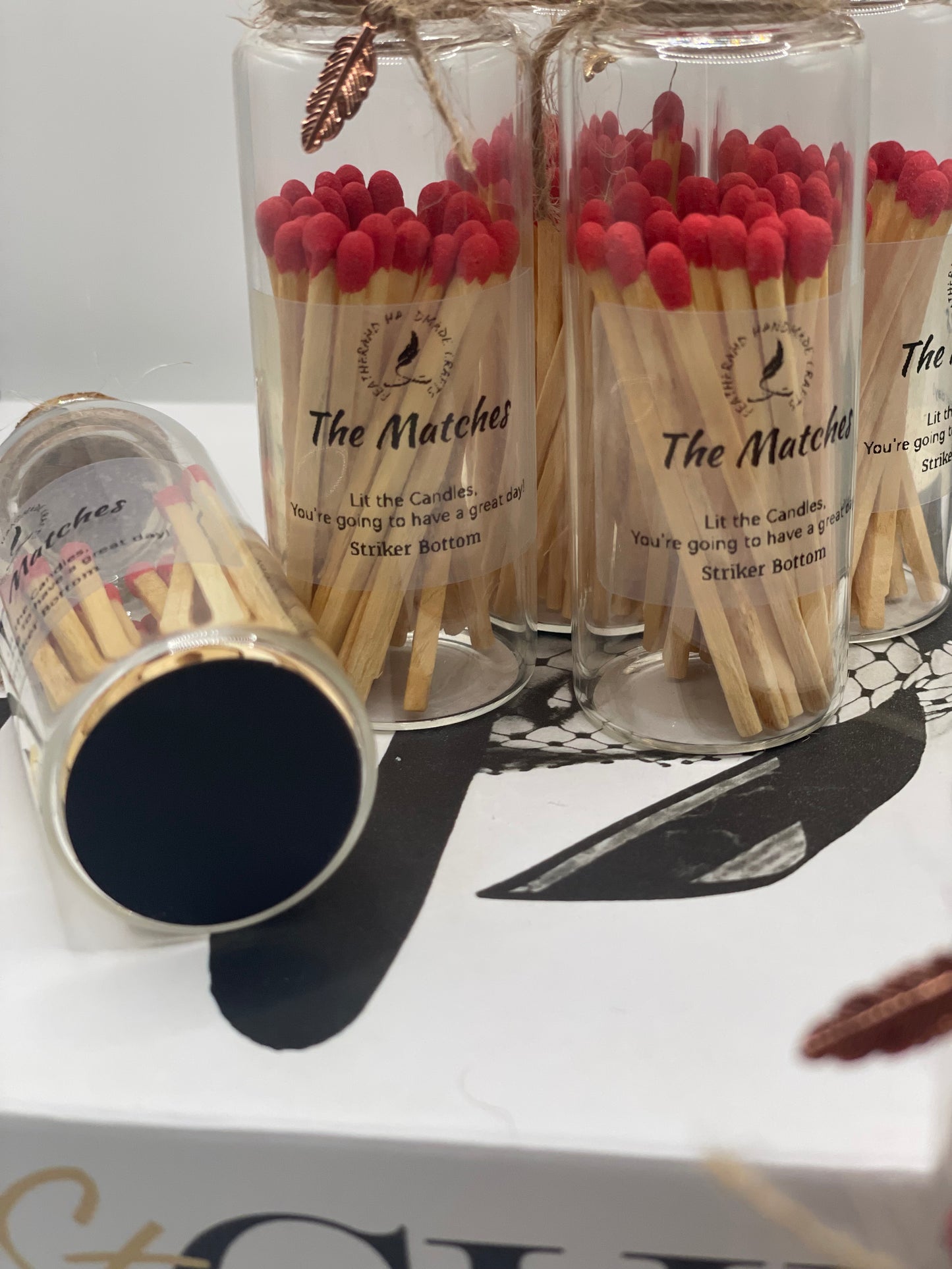 Red Head Matches – Glass bottle with Cork Top (25 Count)