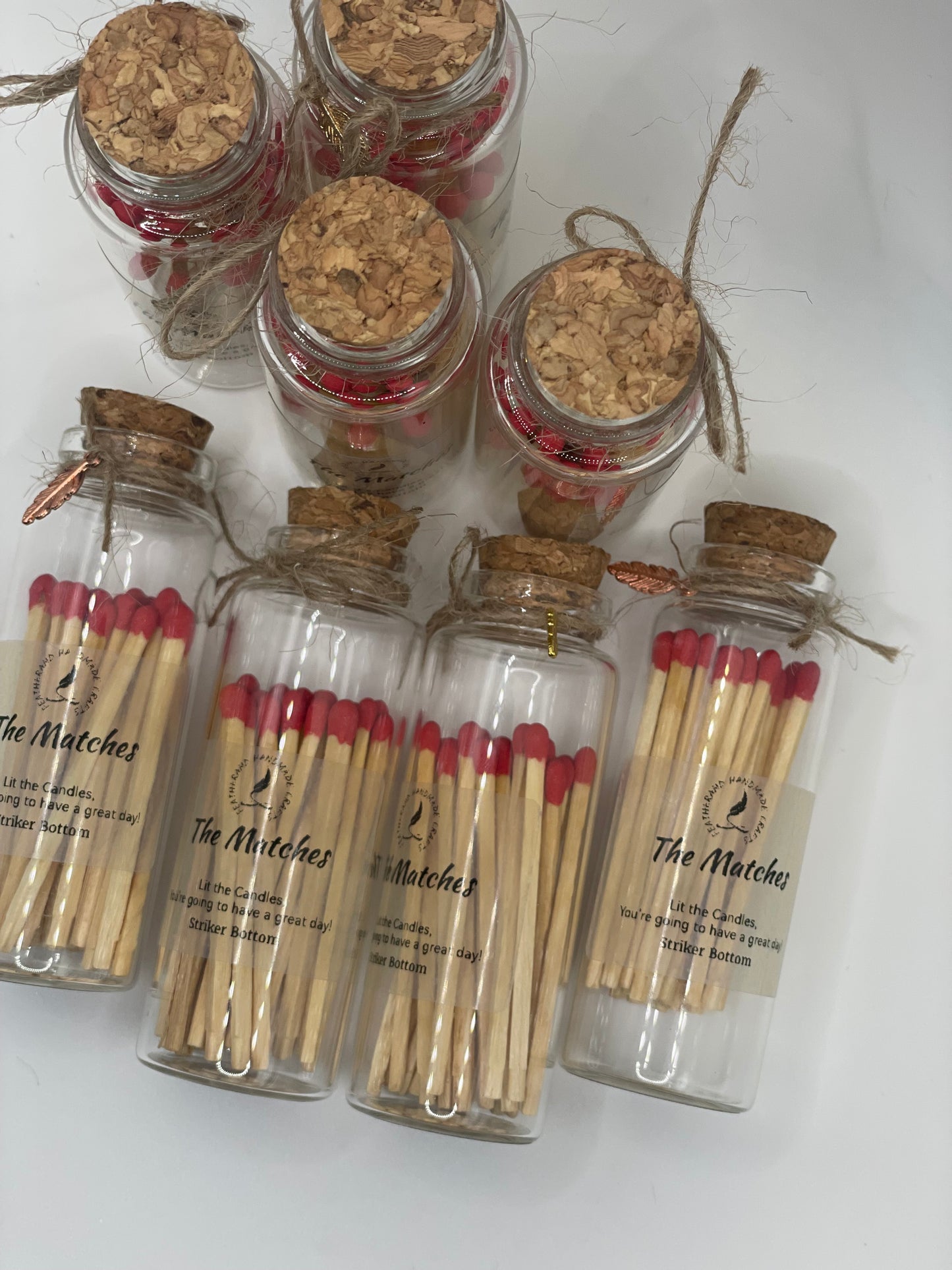 Red Head Matches – Glass bottle with Cork Top (25 Count)