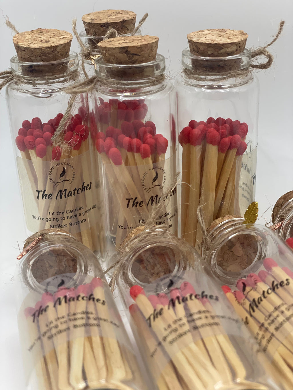 Red Head Matches – Glass bottle with Cork Top (25 Count)