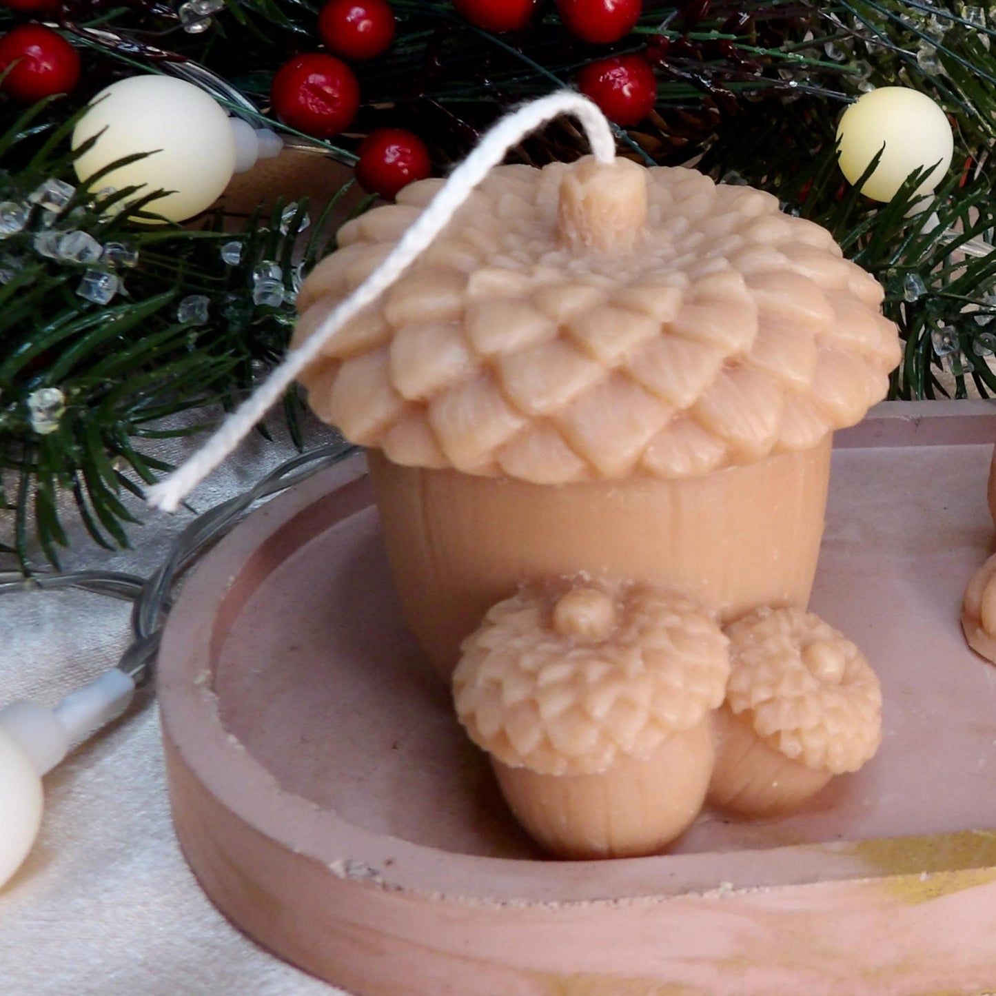 Nutty & Nice – Squirrel & Acorn Decorative Holiday Candle Set